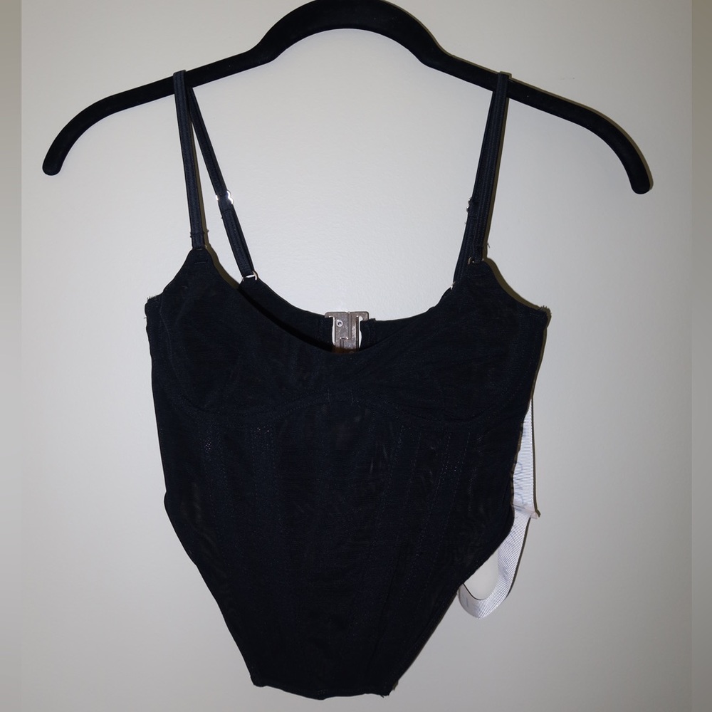 MARS The Label Mesh Corset Top